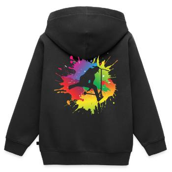 Scooter - Kids Premium Organic Zip-up Hoodie - black - Back - AI Model Kid Male (0cm)