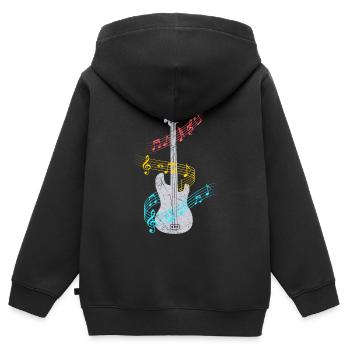 Bass Gitarre E-Gitarre - Kinder Premium Organic Zip Hoodie - Schwarz - Hinten - AI Model Kid Male (0cm)