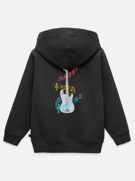 Bass guitar electric guitar - Kids Premium Organic Zip-up Hoodie - black