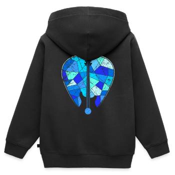 Gitarre Bass E-Gitarre - Kinder Premium Organic Zip Hoodie - Schwarz - Hinten - AI Model Kid Male (0cm)