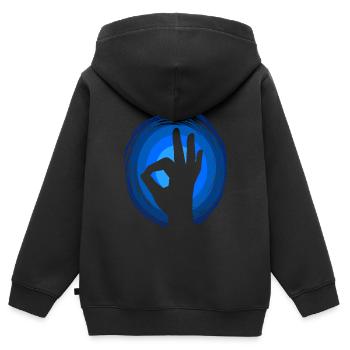 OK Hand Signal Diver Diving Certificate Gift - Kids Premium Organic Zip-up Hoodie - black - Back - AI Model Kid Male (0cm)