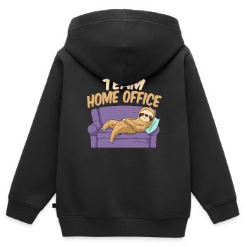 Team Home Office Büro Homeoffice Spruch Büro Witz - Kinder Premium Organic Zip Hoodie - Schwarz - Hinten - AI Model Kid Male (0cm)