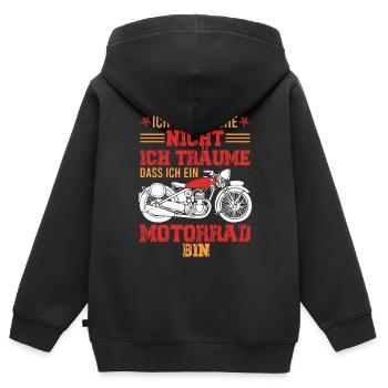 Lustiger Schnarch Spruch gegen lautes Schnarchen - Kinder Premium Organic Zip Hoodie - Schwarz - Hinten - AI Model Kid Male (0cm)