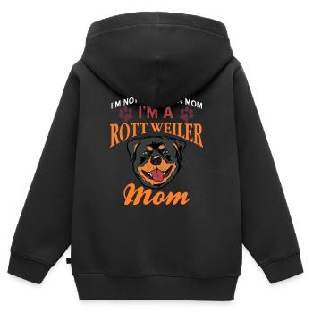 Rottweiler - Kinder Premium Organic Zip Hoodie - Schwarz - Hinten - AI Model Kid Male (0cm)