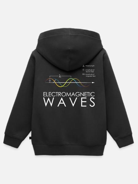 Physik Elektromagnetische Wellen - Kinder Premium Organic Zip Hoodie - Schwarz