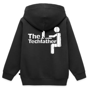 Computer science dad - Kids Premium Organic Zip-up Hoodie - black - Back - AI Model Kid Male (0cm)