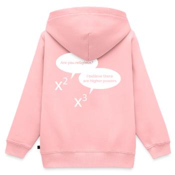 Hohe Potenzen Mathe - Kinder Premium Organic Zip Hoodie - Rosa - Hinten - AI Model Kid Female (0cm)