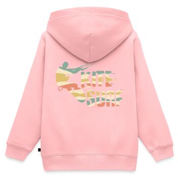 Kiten - Kinder Premium Organic Zip Hoodie - Rosa - Hinten - AI Model Kid Female (0cm)