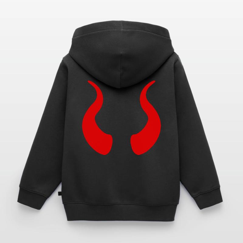 Devil horns Kids Premium Organic Zip-up Hoodie