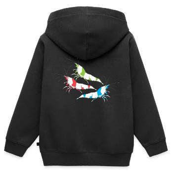 Éleveur de crevettes - Sweat Premium à capuche zippé enfant bio - noir - Dos - AI Model Kid Male (0cm)