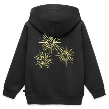 Silvester - Kinder Premium Organic Zip Hoodie - Schwarz - Hinten - AI Model Kid Male (0cm)