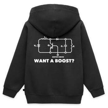 Electrical engineer electronics technician - Kids Premium Organic Zip-up Hoodie - black - Back - AI Model Kid Male (0cm)