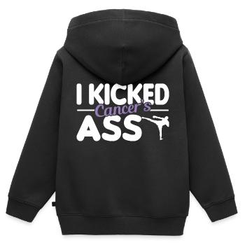 Krebs Kampfsport - Kinder Premium Organic Zip Hoodie - Schwarz - Hinten - AI Model Kid Male (0cm)
