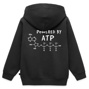 Biologe Zelle Energieträger - Kinder Premium Organic Zip Hoodie - Schwarz - Hinten - AI Model Kid Male (0cm)