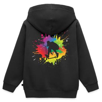 Scooter - Kids Premium Organic Zip-up Hoodie - black - Back - AI Model Kid Male (0cm)