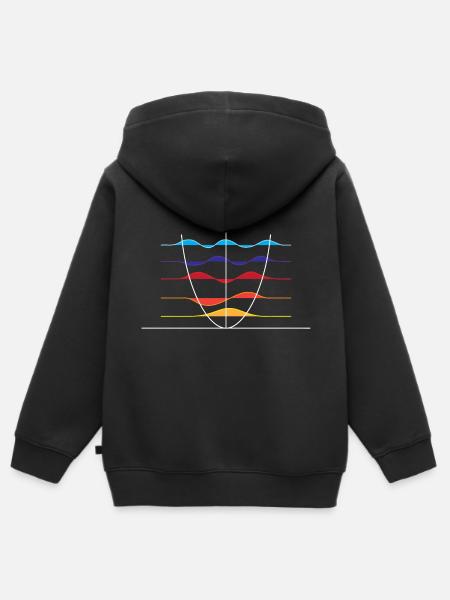 Physik Wellenüberlagerung - Kinder Premium Organic Zip Hoodie - Schwarz