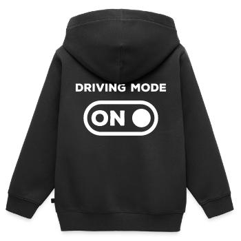 Permis de conduire - Sweat Premium à capuche zippé enfant bio - noir - Dos - AI Model Kid Male (0cm)