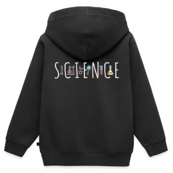 Science - Kids Premium Organic Zip-up Hoodie - black - Back - AI Model Kid Male (0cm)