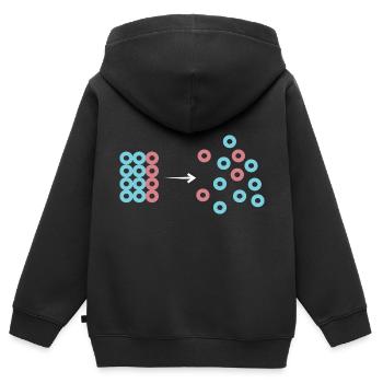 Entropie Maschinenbauer - Kinder Premium Organic Zip Hoodie - Schwarz - Hinten - AI Model Kid Male (0cm)