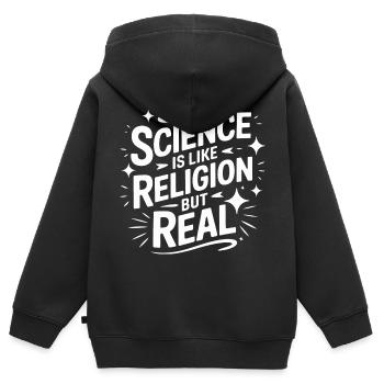Atheismus Atheist Anti-Religion Agnostiker - Kinder Premium Organic Zip Hoodie - Schwarz - Hinten - AI Model Kid Male (0cm)