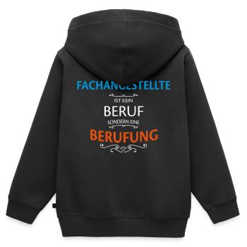 Steuerfachangestellte Beruf - Kinder Premium Organic Zip Hoodie - Schwarz - Hinten - AI Model Kid Male (0cm)