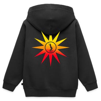 Unicycle Unicycle-Star unicyclist unicycle - Kids Premium Organic Zip-up Hoodie - black - Back - AI Model Kid Male (0cm)