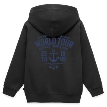 Worldtour Regatta blc - Kinder Premium Organic Zip Hoodie - Schwarz - Hinten - AI Model Kid Male (0cm)