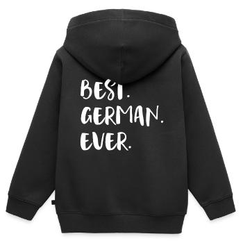 Le meilleur allemand de tous les temps Beste Deutsche Staatsbürgerin - Sweat Premium à capuche zippé enfant bio - noir - Dos - AI Model Kid Male (0cm)
