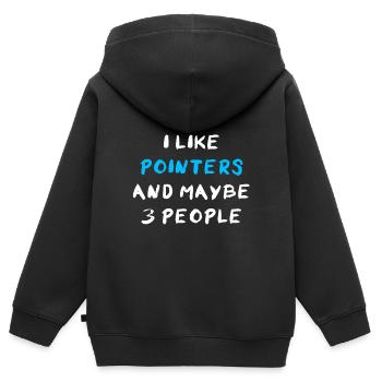 Pointeur - Sweat Premium à capuche zippé enfant bio - noir - Dos - AI Model Kid Male (0cm)