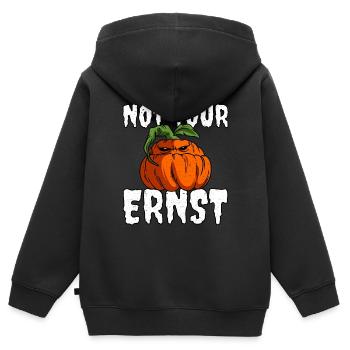 Pas votre Ernst - Sweat Premium à capuche zippé enfant bio - noir - Dos - AI Model Kid Male (0cm)
