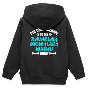 Bayerischer Gebirgsschweißhund - Kinder Premium Organic Zip Hoodie - Schwarz - Hinten - AI Model Kid Male (0cm)