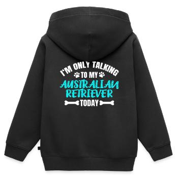 Australian Retriever Owner Owner - Kids Premium Organic Zip-up Hoodie - black - Back - AI Model Kid Male (0cm)