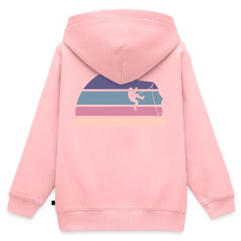 Sturz ins Nichts - Kinder Premium Organic Zip Hoodie - Rosa - Hinten - AI Model Kid Female (0cm)