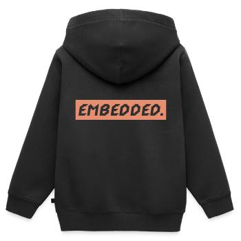 Embedded system - Kids Premium Organic Zip-up Hoodie - black - Back - AI Model Kid Male (0cm)