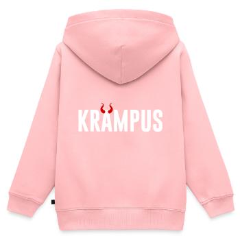 Krampus - Kinder Premium Organic Zip Hoodie - Rosa - Hinten - AI Model Kid Female (0cm)