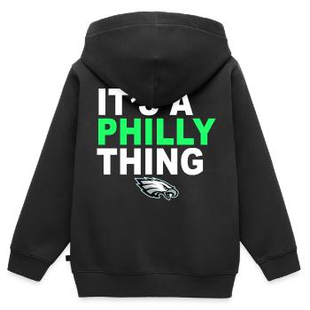 IT IS A PHILLY THING Es ist ein Philadelphia Thing Fan - Kinder Premium Organic Zip Hoodie - Schwarz - Hinten - AI Model Kid Male (0cm)