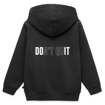 Dont Quit Dont Quit Do It - Kinder Premium Organic Zip Hoodie - Schwarz - Hinten - AI Model Kid Male (0cm)