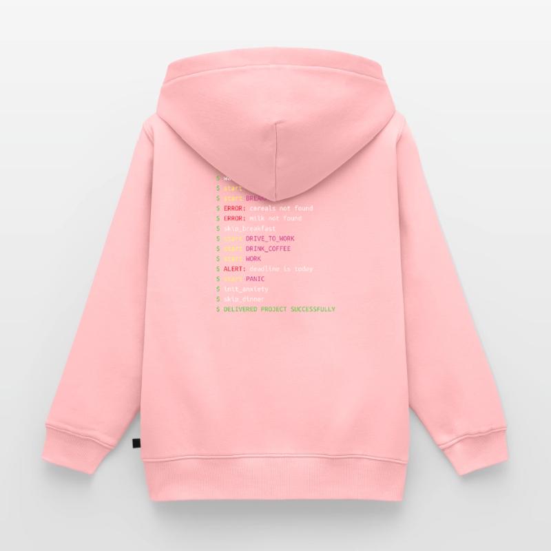Tag im Leben eines Programmierers Coding Geek Geschenk Kinder Premium Organic Zip Hoodie