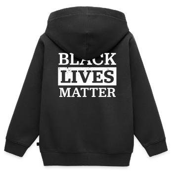 Black Power Anti Rac BLM Tshirt Black Lives Matter - Kids Premium Organic Zip-up Hoodie - black - Back - AI Model Kid Male (0cm)