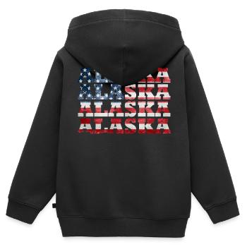 Alaska - Sweat Premium à capuche zippé enfant bio - noir - Dos - AI Model Kid Male (0cm)