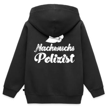 Nachwuchs Polizist Nachwuchs Polizistin Polizeiaut - Kinder Premium Organic Zip Hoodie - Schwarz - Hinten - AI Model Kid Male (0cm)