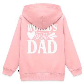 Der beste Vater der Welt - der beste Vater der Welt - - Kinder Premium Organic Zip Hoodie - Rosa - Hinten - AI Model Kid Female (0cm)