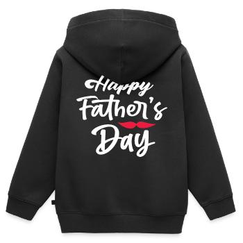 Vatertag - Kinder Premium Organic Zip Hoodie - Schwarz - Hinten - AI Model Kid Male (0cm)