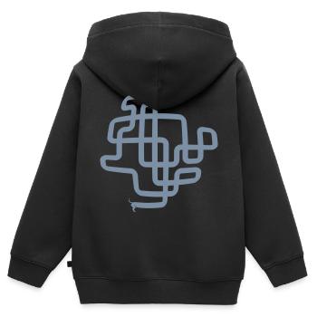 funny sausage dog, wiener dog, dachshund - Kids Premium Organic Zip-up Hoodie - black - Back - AI Model Kid Male (0cm)