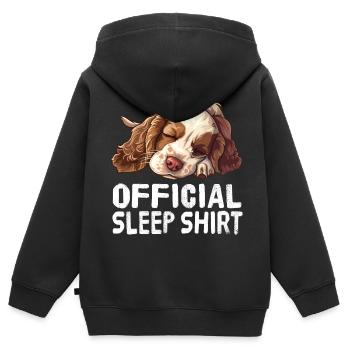 Offizielles Schlafshirt Englischer Cocker Englisch - Kinder Premium Organic Zip Hoodie - Schwarz - Hinten - AI Model Kid Male (0cm)