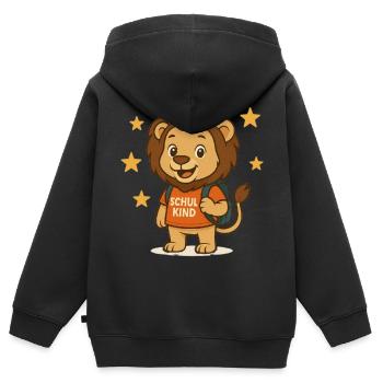 Schulkind 2026 Einschulung 2026 1. Klasse 26 - Kinder Premium Organic Zip Hoodie - Schwarz - Hinten - AI Model Kid Male (0cm)