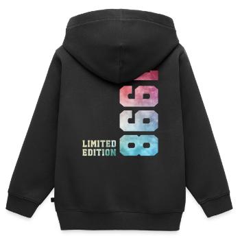 28. Geburtstag Limited Edition 1998 Jahrgang 1998 - Kinder Premium Organic Zip Hoodie - Schwarz - Hinten - AI Model Kid Male (0cm)