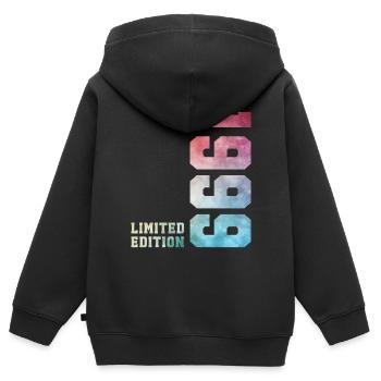 27. Geburtstag Limited Edition 1999 Jahrgang 1999 - Kinder Premium Organic Zip Hoodie - Schwarz - Hinten - AI Model Kid Male (0cm)
