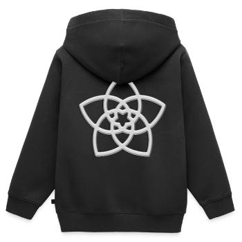 Venusblume Goldener Schnitt Astronomie Spirituell - Kinder Premium Organic Zip Hoodie - Schwarz - Hinten - AI Model Kid Male (0cm)