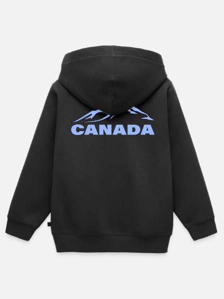 CANADA - Kinder Premium Organic Zip Hoodie - Schwarz